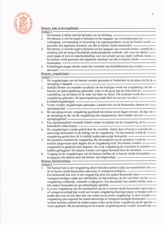 Statutten nederlands 3